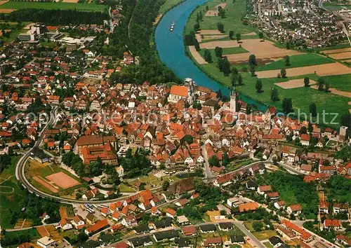 AK / Ansichtskarte Wimpfen_Bad Fliegeraufnahme Blauen Turm Kirche Wimpfen_Bad