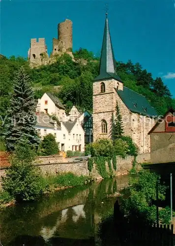 AK / Ansichtskarte Monreal_Eifel Kirche Burg Monreal Eifel