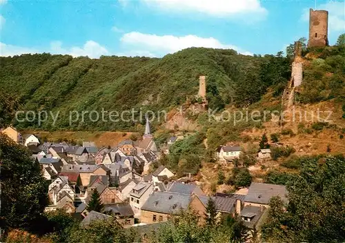 AK / Ansichtskarte Monreal_Eifel Panorama Burg Monreal Eifel