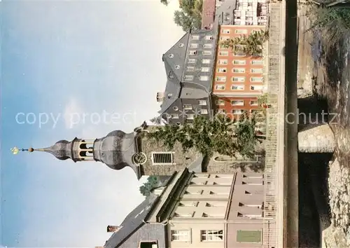 AK / Ansichtskarte Monschau Kirche Rotes Haus Monschau