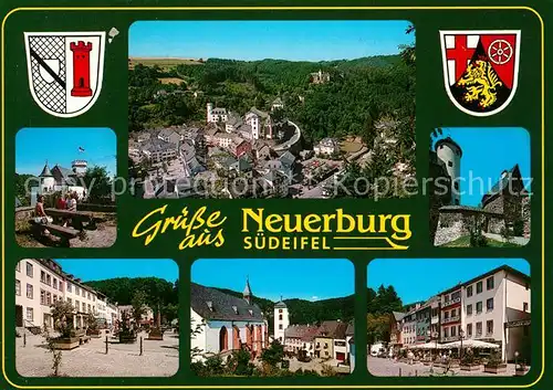 AK / Ansichtskarte Neuerburg_Eifel Panorama Kirche Burg Neuerburg Eifel