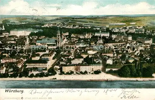 AK / Ansichtskarte Wuerzburg Panorama Wuerzburg