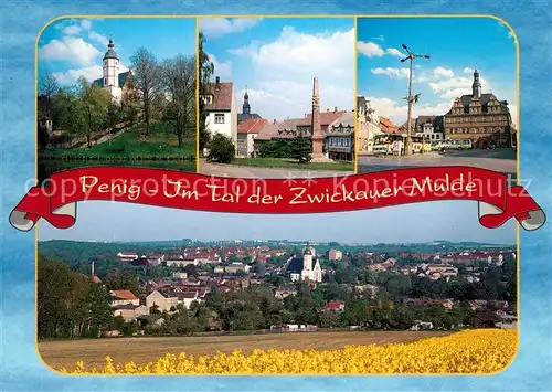 AK / Ansichtskarte Penig Stadtkirche Unser Lieben Frauen auf dem Berge Markt Rathaus  Penig