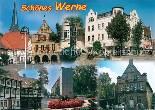 AK / Ansichtskarte Werne_Unna Teilansichten Altstadt Brunnen Gradierwerk Werne_Unna