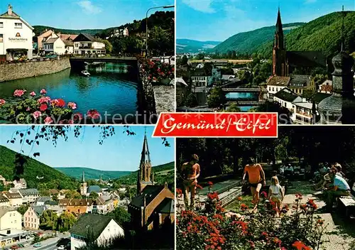 AK / Ansichtskarte Gemuend_Eifel Stadtansichten Kirchen Park Gemuend Eifel