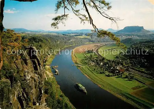 AK / Ansichtskarte Rathen_Saechsische Schweiz Lilienstein Bastei Rathen Saechsische Schweiz