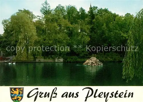 AK / Ansichtskarte Pleystein Stadtweiher Kreuzbergkloster Pleystein