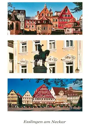 AK / Ansichtskarte Esslingen_Neckar Schloss Trompeter Marktplatz Esslingen Neckar