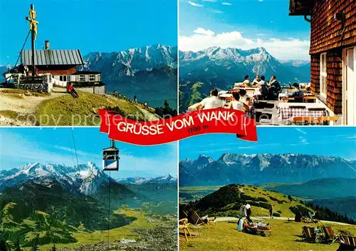 AK / Ansichtskarte Garmisch Partenkirchen Berghaus Wankhaus Sonnenterrasse Fernsicht Alpenpanorama Bergbahn Huber Karte Nr 8912 Garmisch Partenkirchen