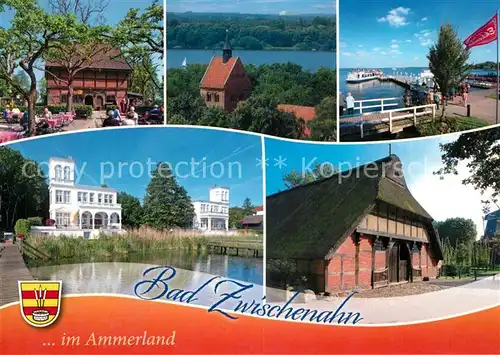 AK / Ansichtskarte Bad_Zwischenahn Gartenrestaurant Kirche Bootsanleger Zwischenahner Meer Scheune Villa Bad_Zwischenahn