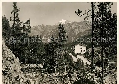 AK / Ansichtskarte Ofenbergpasshoehe Berggasthaus Suesom Give Ortler Ofenbergpasshoehe