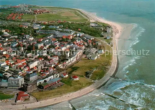 AK / Ansichtskarte Norderney_Nordseebad Fliegeraufnahme Weststrand Norderney_Nordseebad