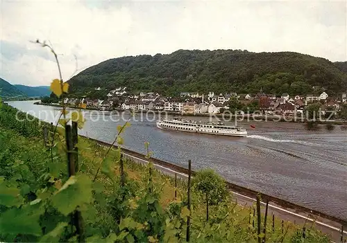 AK / Ansichtskarte Kattenes Panorama Blick ueber die Mosel zur Stadt Dampfer Kattenes