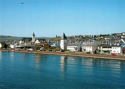 AK / Ansichtskarte Mehring_Mosel Blick ueber den Fluss zur Stadt Mehring Mosel