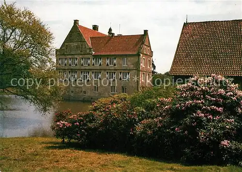 AK / Ansichtskarte Muenster_Westfalen Burg Huelshoff Wasserschloss Geburtshaus der Dichterin Annette Droste zu Huelshoff Muenster_Westfalen