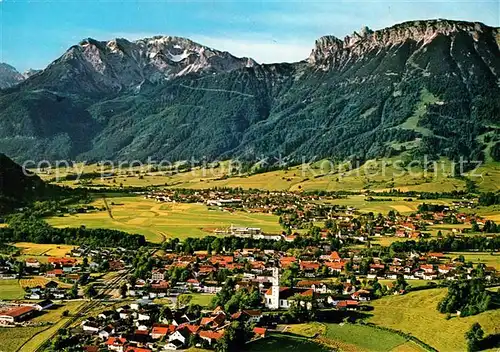 AK / Ansichtskarte Pfronten mit Rossberg Aggenstein und Breitenberg Allgaeuer Alpen Fliegeraufnahme Pfronten