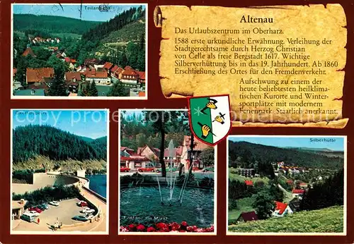 AK / Ansichtskarte Altenau_Harz Teilansicht Okertalsperre Fontaene Silberhuette Altenau Harz