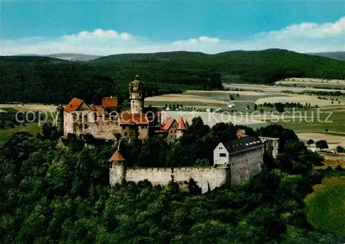 AK / Ansichtskarte Ronneburg_Hessen Hotel Restaurant Ronneburg Fliegeraufnahme Ronneburg Hessen