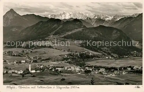 AK / Ansichtskarte Pfronten mit Falkenstein und Zugspitze Pfronten