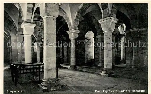 AK / Ansichtskarte Speyer_Rhein Dom Krypta mit Rudolf von Habsburg Speyer Rhein