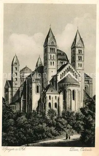 AK / Ansichtskarte Speyer_Rhein Dom Speyer Rhein