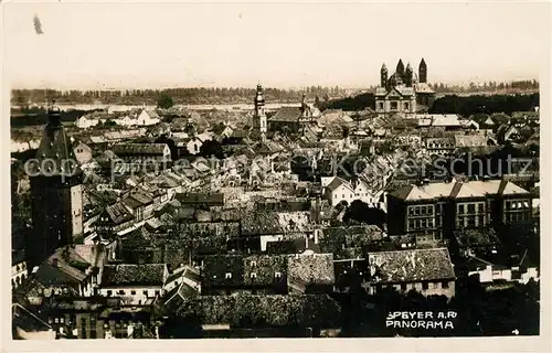 AK / Ansichtskarte Speyer_Rhein Stadtblick mit Dom Speyer Rhein