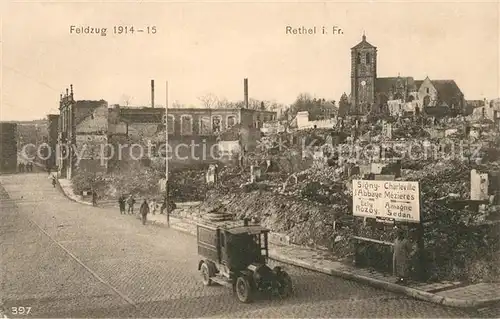 AK / Ansichtskarte Rethel_Ardennes Feldzug 1914 1915 Kriegsschauplatz 1. Weltkrieg Rethel Ardennes