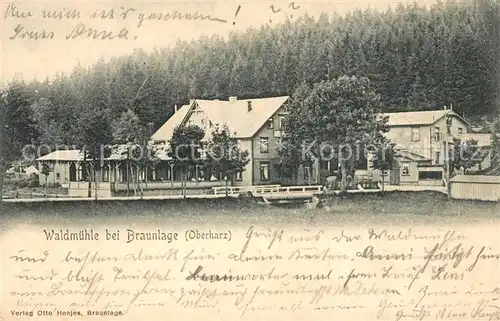 AK / Ansichtskarte Braunlage Waldmuehle Restaurant Gaststaette Braunlage