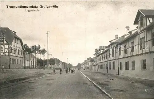 AK / Ansichtskarte Grafenwoehr Truppenuebungsplatz Lagerstrasse Grafenwoehr