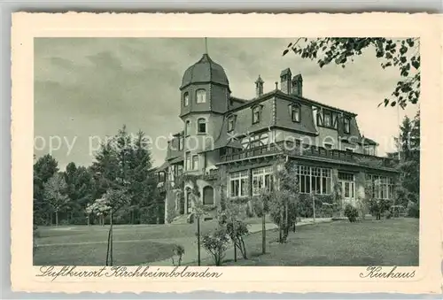 AK / Ansichtskarte Kirchheimbolanden Kurhaus Kupfertiefdruck Kirchheimbolanden