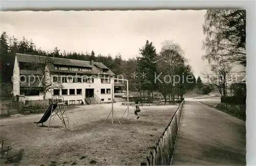 AK / Ansichtskarte Hertlingshausen Naturfreundehaus Rahnenhof Erholungsheim Kinderspielplatz Hertlingshausen