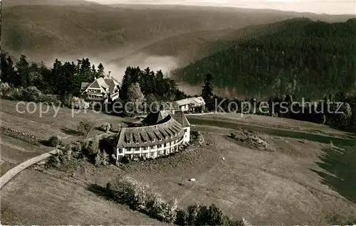 AK / Ansichtskarte Unterlengenhardt Paracelsus Haus und Sanatorium Burghalde Schwarzwald Fliegeraufnahme Unterlengenhardt