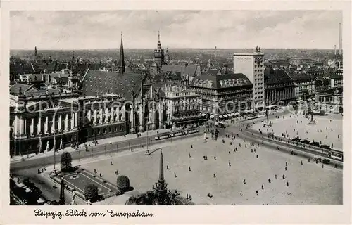 AK / Ansichtskarte Leipzig Blick vom Europahaus Leipzig