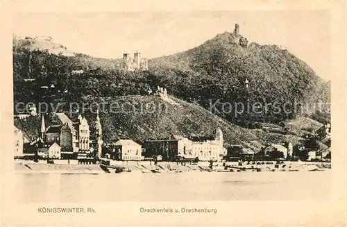 AK / Ansichtskarte Koenigswinter Drachenfels und Drachenburg Koenigswinter