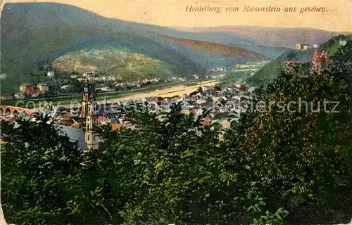 AK / Ansichtskarte Heidelberg_Neckar Blick vom Riesenstein Heidelberg Neckar