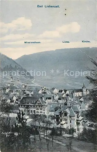 AK / Ansichtskarte Bad_Liebenzell Teilansicht Blick ins Nagoldtal Missionshaus Villa Lioba Kirche Bad_Liebenzell