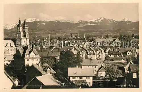 AK / Ansichtskarte Kempten_Allgaeu mit Gaishorn Wertacher Horn und Hochvogel Kempten Allgaeu