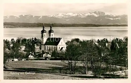 AK / Ansichtskarte Tutzing Kirche Alpen Tutzing