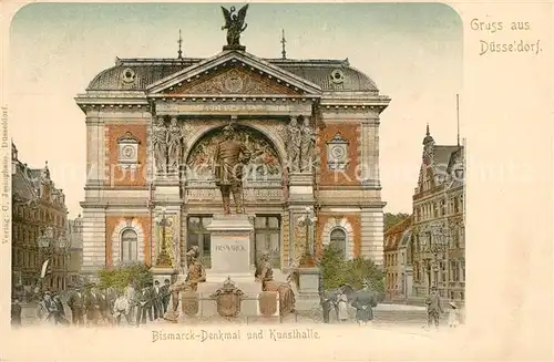 AK / Ansichtskarte Duesseldorf Bismarck Denkmal Kunsthalle Duesseldorf