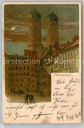 AK / Ansichtskarte Muenchen Frauenkirche Mondschein / Muenchen