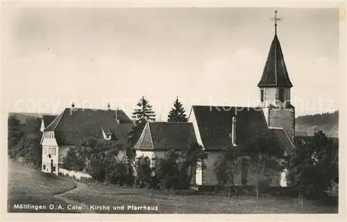 AK / Ansichtskarte Moettlingen Kirche Pfarrhaus Moettlingen