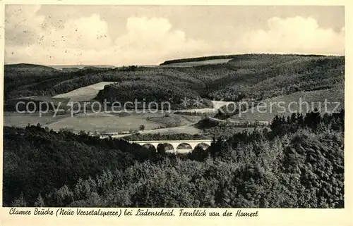 AK / Ansichtskarte Luedenscheid Fliegeraufnahme Clamer Bruecke Blick von der Homert Luedenscheid