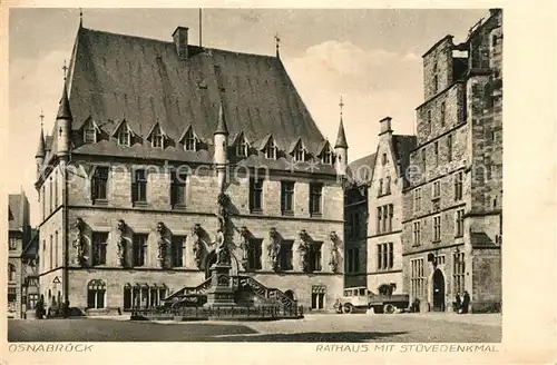 AK / Ansichtskarte Osnabrueck Rathaus Stueve Denkmal Osnabrueck