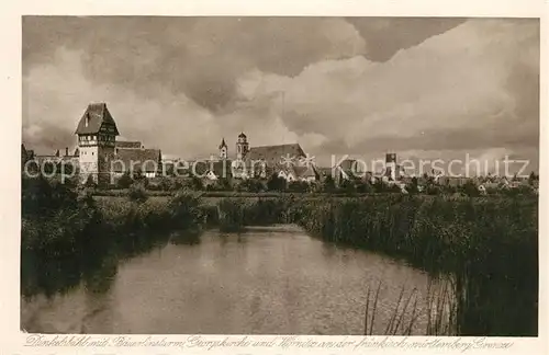 AK / Ansichtskarte Dinkelsbuehl Baeuerlinsturm Georgskirche Woernitz Dinkelsbuehl