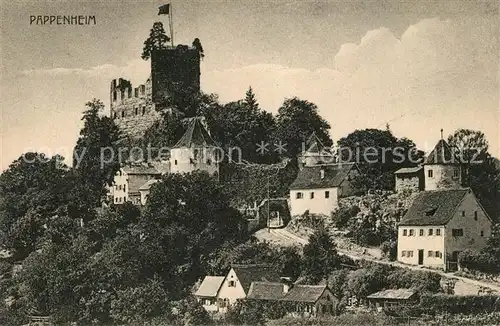 AK / Ansichtskarte Pappenheim_Mittelfranken Burg Panorama Pappenheim Mittelfranken