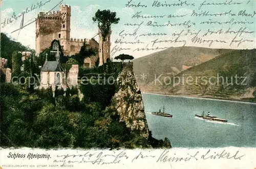 AK / Ansichtskarte Bingen_Rhein Schloss Rheinstein Bingen Rhein