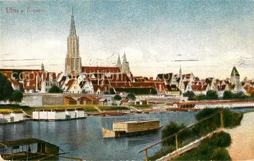 AK / Ansichtskarte Ulm_Donau Teilansicht mit Ulmer Muenster Ulm_Donau