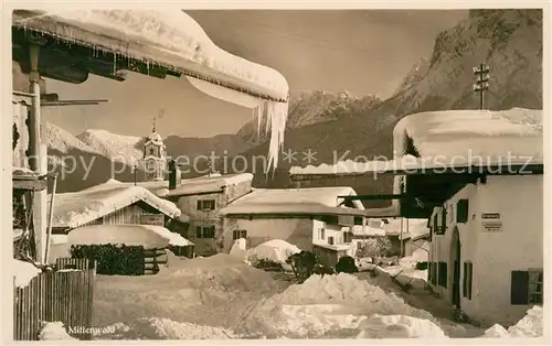 AK / Ansichtskarte Mittenwald_Bayern Winterlandschaft Mittenwald Bayern