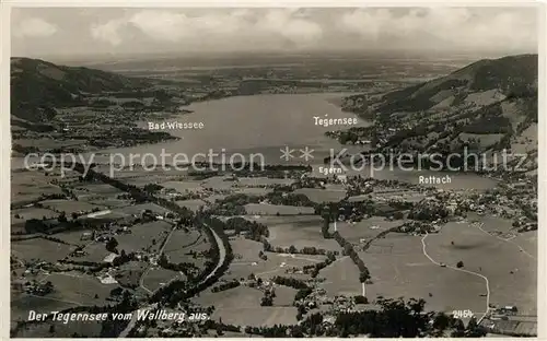 AK / Ansichtskarte Tegernsee Panorama vom Wallberg Tegernsee