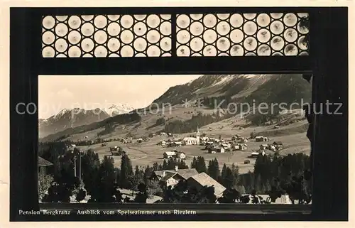 AK / Ansichtskarte Riezlern_Kleinwalsertal_Vorarlberg Pension Bergkranz Ausblick vom Speisezimmer Riezlern_Kleinwalsertal